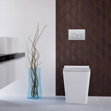 Swiss Madison SM-WK555-01C Concorde Back to Wall Concealed Tank Toilet Bowl Bundle in Glossy White