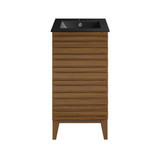 Swiss Madison SM-BV560WNMB Cascade 18 in. Brown Oak Bathroom Vanity With Black Ceramic Sink Top