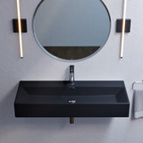 Swiss Madison SM-WS335MB Claire 40" Rectangle Wall-Mount Bathroom Sink in Matte Black