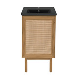 Swiss Madison SM-BV661MB Classe 18 in. Oak Bathroom Vanity With Black Ceramic Sink Top