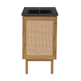 Swiss Madison SM-BV661MB Classe 18 in. Oak Bathroom Vanity With Black Ceramic Sink Top