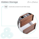 Swiss Madison SM-BV371WN-3 Nadar 24 in. Brown Walnut Bathroom Vanity With White, 3-Hole Ceramic Sink Top