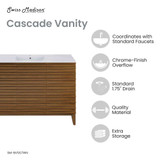Swiss Madison SM-BV557WN Cascade 48'' Bathroom Vanity in Brown Oak With Sink Top