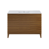 Swiss Madison SM-BV557WN Cascade 48'' Bathroom Vanity - Brown Oak With Sink Top