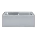 Swiss Madison SM-AB542MG Voltaire 60" x 32" Right-Hand Drain Alcove Bathtub with Apron and Armrest - Matte Grey