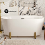 Swiss Madison SM-FB1002BG Monaco 59" Freestanding Bathtub with Brushed Gold Stand Swiss Madison SM-FB1002BG Monaco 59" Freestanding Bathtub with Brushed Gold Stand