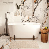 Swiss Madison SM-FB1002MB Monaco 59" Freestanding Bathtub with Matte Black Stand Swiss Madison SM-FB1002MB Monaco 59" Freestanding Bathtub with Matte Black Stand