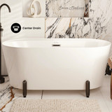 Swiss Madison SM-FB1002MB Monaco 59" Freestanding Bathtub with Matte Black Stand Swiss Madison SM-FB1002MB Monaco 59" Freestanding Bathtub with Matte Black Stand