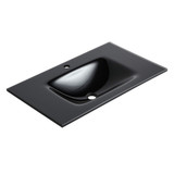 Fine Fixtures Black 30" W x 19" D Serenity Vanity Sink With Integrated Countertop - VG3018BL