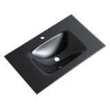 Fine Fixtures Black 30" x 19" Serenity Vanity Sink With Integrated Countertop - VG3018BL