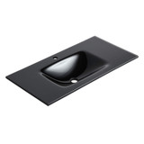 Fine Fixtures Black 36" x 19" Serenity Vanity Sink With Integrated Countertop - VG3618BL