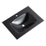 Fine Fixtures Black 24" W x 19" D Serenity Vanity Sink With Integrated Countertop - VG2418BL