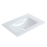 Fine Fixtures White 24" x 19" Serenity Vanity Sink With Integrated Countertop - 3 holes 8" spread - VG2418W-8