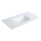 Fine Fixtures White 36" x 19" Serenity Vanity Sink With Integrated Countertop - 3 holes 8" spread - VG3618W-8