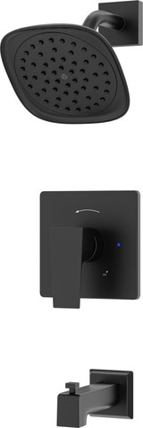 Symmons Verity HydroMersion Tub and Shower Faucet Trim - Matte Black - 4992MBTRM