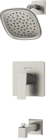 Symmons Verity HydroMersion Tub and Shower Faucet Trim Kit for Test Cap Valve - Satin Nickel - 4992STNTRMTC