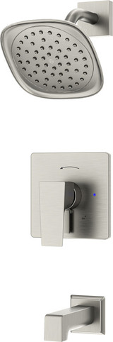 Symmons Verity HydroMersion VersaFlex Integral Diverter Tub and Shower Faucet Trim - Satin Nickel - S4992STNTRM