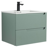 Fine Fixtures Citiscape Wall Hung Vanity Cabinet With Sink 24" Wide, Mint Green- CT24MG