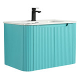 Fine Fixtures Caskvalley 30 Inch Wall Hung Vanity Cabinet With Sink - Tiffany Blue - CV30TB