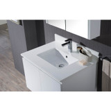 Blossom 30.5" White Quartz Countertop with Ceramic Undermount Sink - CT5000 3022 02 C