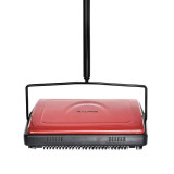 Alpine ALP469-RED-NEW Triple Brush Floor and Carpet Sweeper, Red