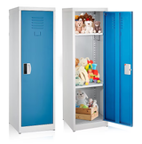 Alpine ADI629-01-BLU-DL 48" H x 15" W Steel Single Tier Storage Locker with Digital Lock, Blue