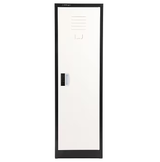 Alpine ADI629-01-B-W-DL 48" H x 15" W Steel Single Tier Storage Locker with Digital Lock, Black and White