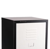 Alpine ADI629-01-B-W-DL 48" H x 15" W Steel Single Tier Storage Locker with Digital Lock, Black and White