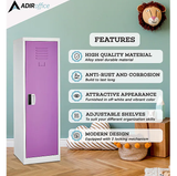 Alpine ADI629-01-PUR-DL 48" H x 15" W Steel Single Tier Storage Locker with Digital Lock, Purple