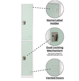 Alpine ADI629-202-MGRN Large 2 Door Locker  Misty Green