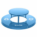 Alpine ALP4460-01-RB-BLU Steel Rain Bonnet For 36 Gallon Trash Can, Blue