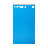 Alpine ALP4450-KIT-BLU-M-REC Square Recycling Bin  29 Gallons - BlueCan, Mixed Opening Lid, for Recycling