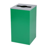 Alpine ALP4450-KIT-GRN-M Square Recycling Gin  29 Gallons - Green Can, Mixed Opening Lid