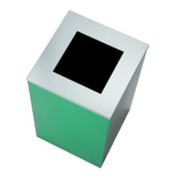 Alpine ALP4450-KIT-GRN-S Square Recycling Gin  29 Gallons - Green Can, Square Opening Lid