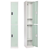 Alpine ADI629-202-MGRN-DL 72" H x 12" W 2-Tier Steel Storage Locker with Digital Lock, Misty Green