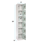 Alpine ADI629-206-MGRN Large 6 Door Locker  Misty Green