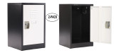Alpine ADI629-02-B-W-PKG-2 24'' Locker for Kids  Black Body With White Doors 2-Pack