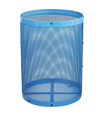 Alpine ALP4460-01-BLU Outdoor Diamond Steel Trash Can Frame, 36 Gallon, Blue