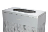Alpine ALP438-13-SS 13 Gallon Stainless Steel Square Perforated Decorative Waste Receptacle