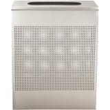 Alpine ALP438-23-SS 23 Gallon Stainless Steel Square Perforated Decorative Waste Receptacle