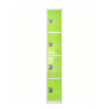 Alpine ADI629-204-GRN-2 72 in. x 12 in. x 12 in. 4-Compartment Steel Tier Key Lock Storage Locker in Green 2 Pack