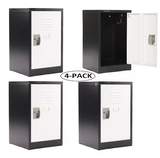 Alpine ADI629-02-BLK-PKG-4 24'' Locker for Kids - Black 4-Pack