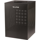 Alpine ALP438-40-BLK 40 Gallon Black Perforated Metal Square Decorative Waste Receptacle