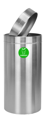 Alpine ALP475-50-CO 50 Gallon Stainless Steel Compost Can
