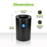 Alpine ALP475-50-R 50 Gallon Stainless Steel Recycling Can