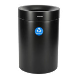 Alpine ALP475-50-BLK-R 50 Gallon Stainless Steel Recycling Can (Black)