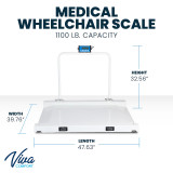 Alpine ADIME904-03 VivaComfort Medical Wheelchair Scale, 1,000 Lb. Capacity