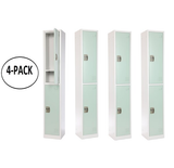 Alpine ADI629-202-MGRN-PKG-4 Large 2 Door Locker  Misty Green 4-Pack