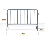 Alpine ADIPR202-01-4-2PK Interlocking Steel Barricade, Pack of 8