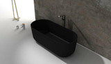 Cheviot Verona Solid Surface Bathtub, Matte Black - 4123-KK